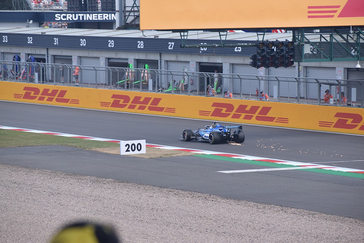 Alex Albon Williams F1 Car Sparks