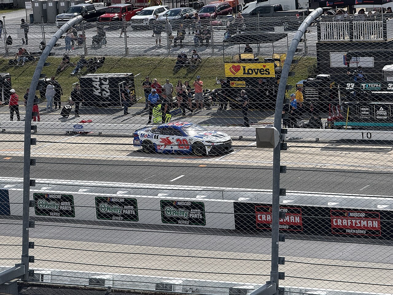 Christopher Bell on pit road at 2026 NASCAR All-Star Race practice