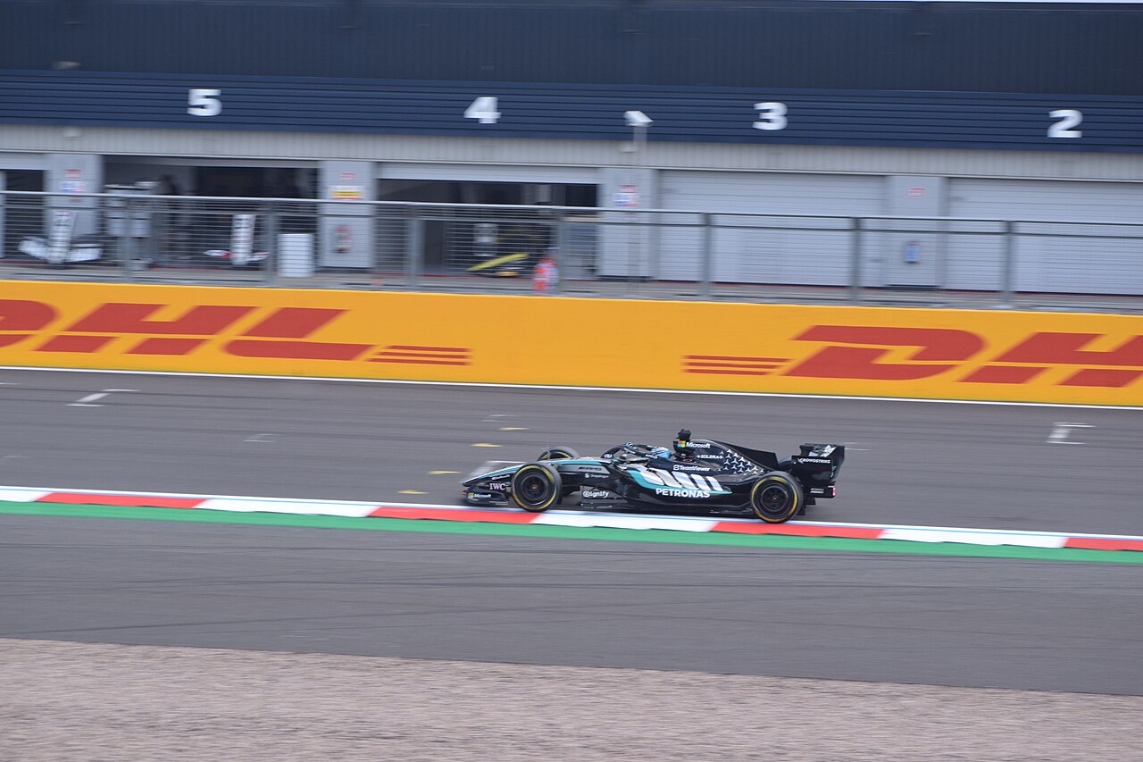 George Russell Mercedes F1 Car