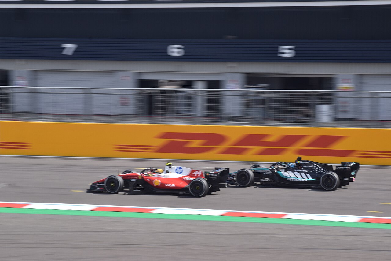 Lewis Hamilton George Russell F1 Cars
