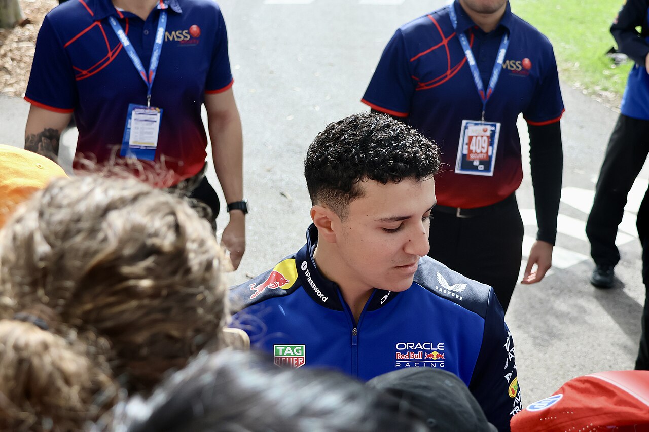 Isack Hadjar at the Melbourne Walk during the 2026 Australian Grand Prix (028A8761)