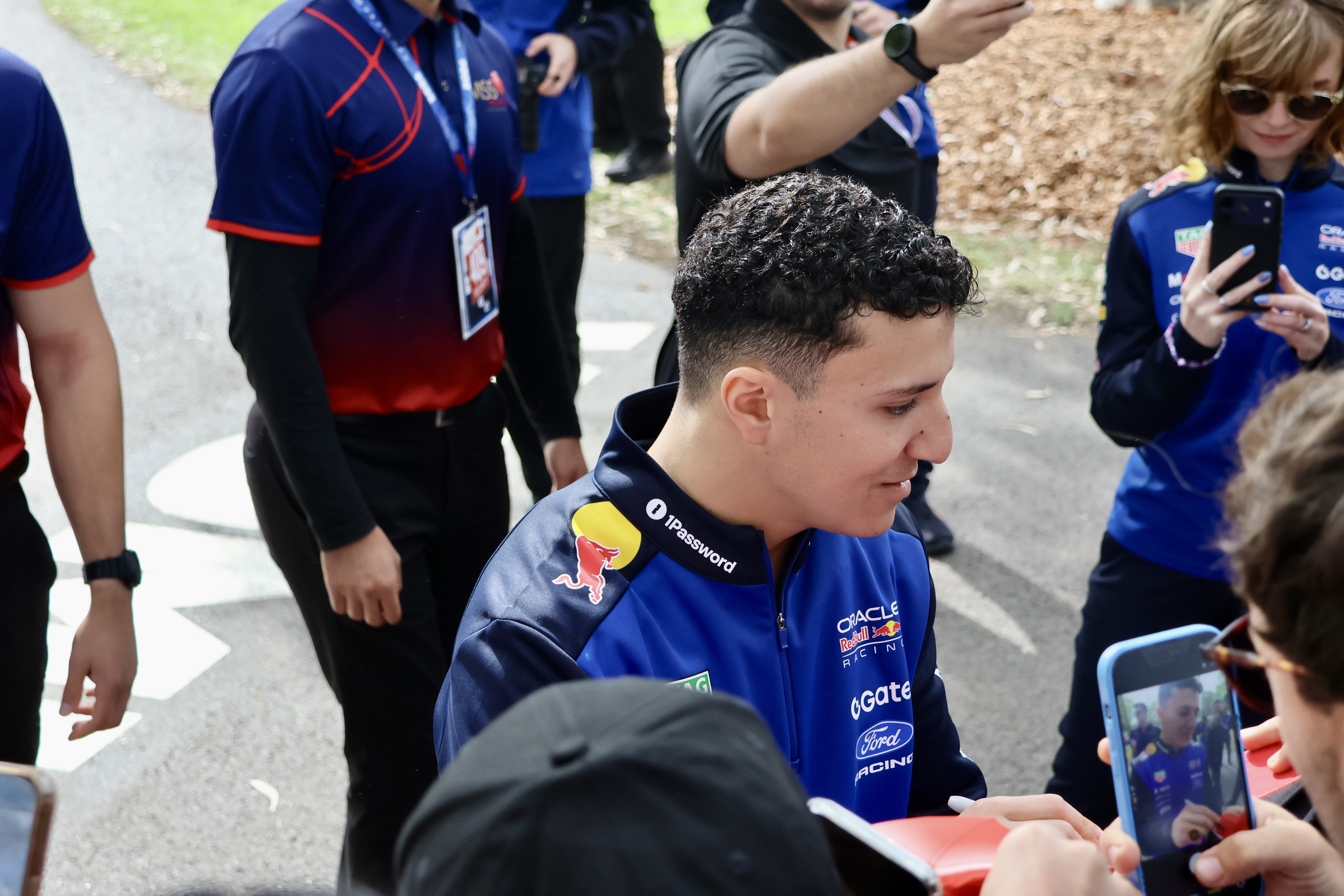 Isack Hadjar at the Melbourne Walk during the 2026 Australian Grand Prix (028A8763)