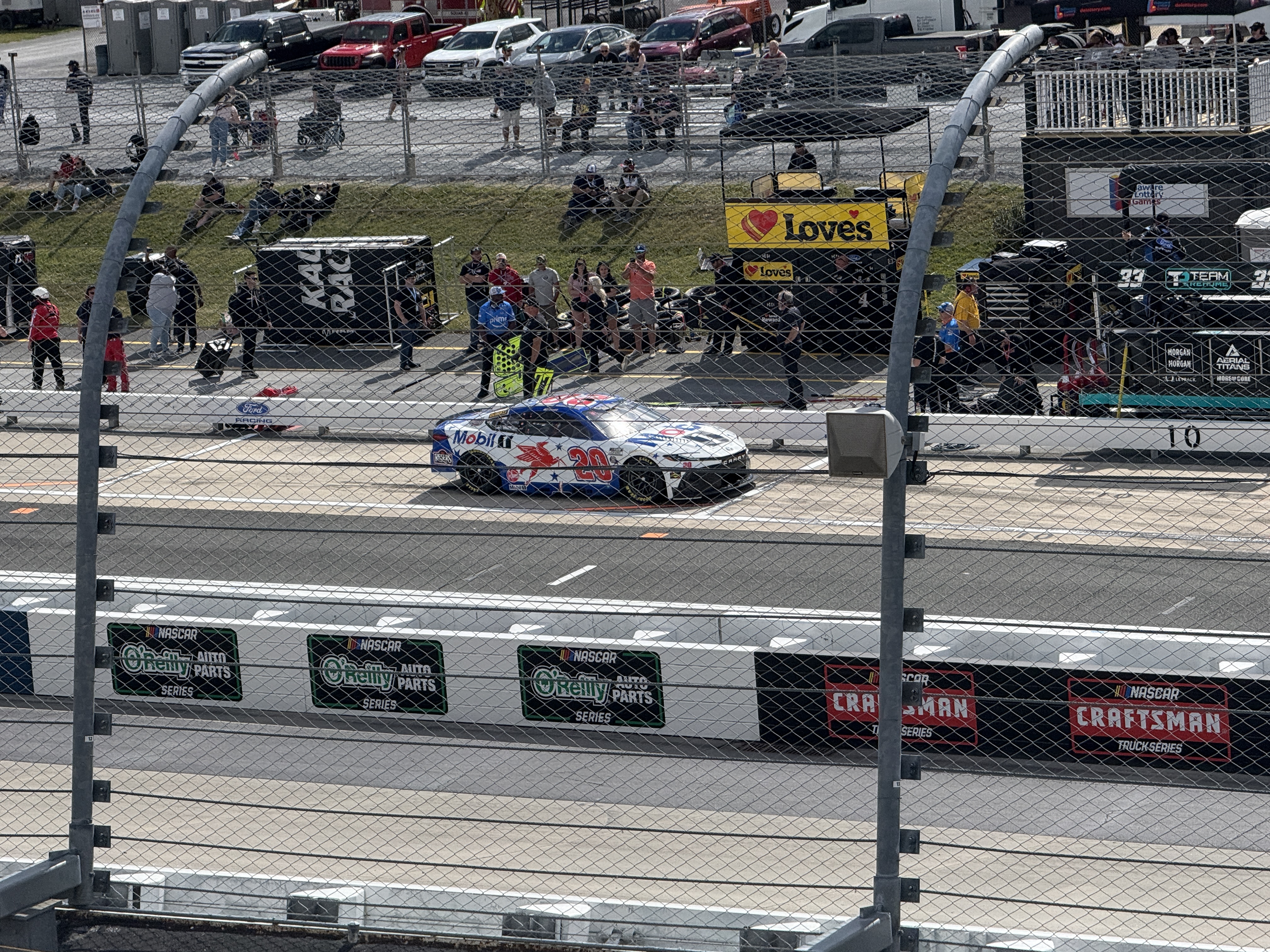 Christopher Bell on pit road at 2026 NASCAR All-Star Race practice