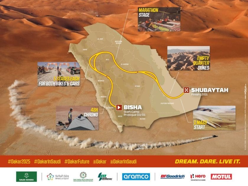 Villámlik az izgalom: Íme a 2025-ös Dakar Rally útvonala