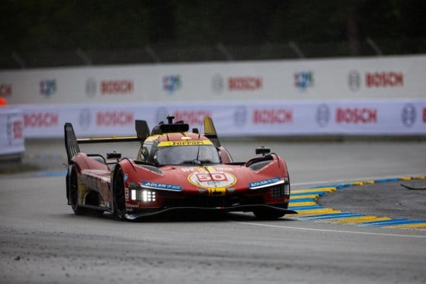 Ferrari tripla végtikel a viharos Le Mans-i 24 órás versenyen!