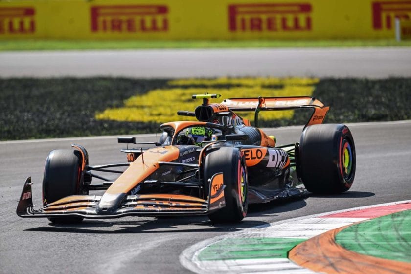 Norris csodálatos teljesítményével a McLaren az első sorban Monzában!