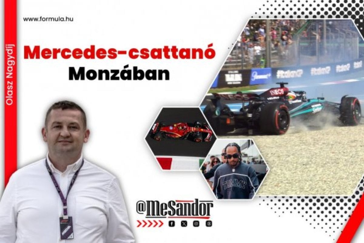 Helyszíni: Mercedes-csattanó Monzában