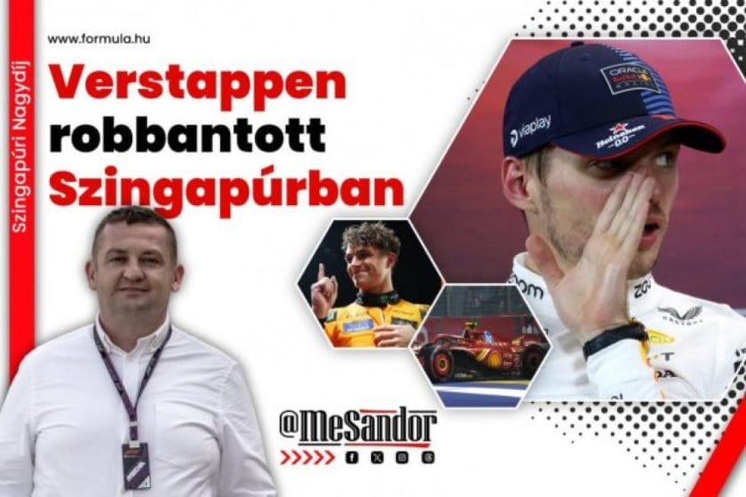 Helyszíni: Verstappen robbantott Szingapúrban