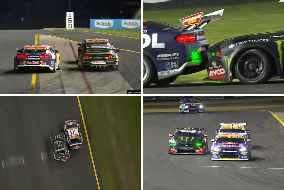 Ilyen az igazi autóverseny! – őrületes befutót hozott a Supercars szezonnyitójának egyik futama (videó)