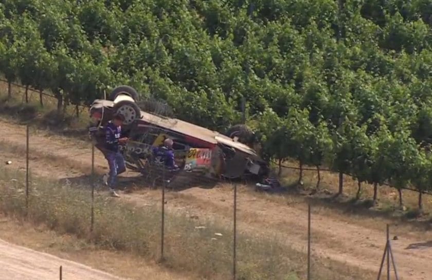 Vészjósló pillanatok a Szardínia Rally második szakaszán