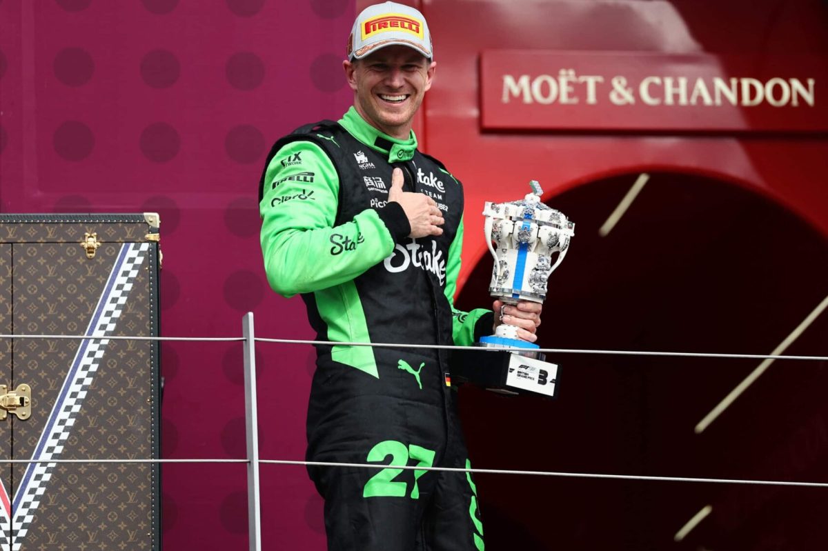 Hülkenberg meglepő válasza Piastri kérdésére az F1-es dobogó után