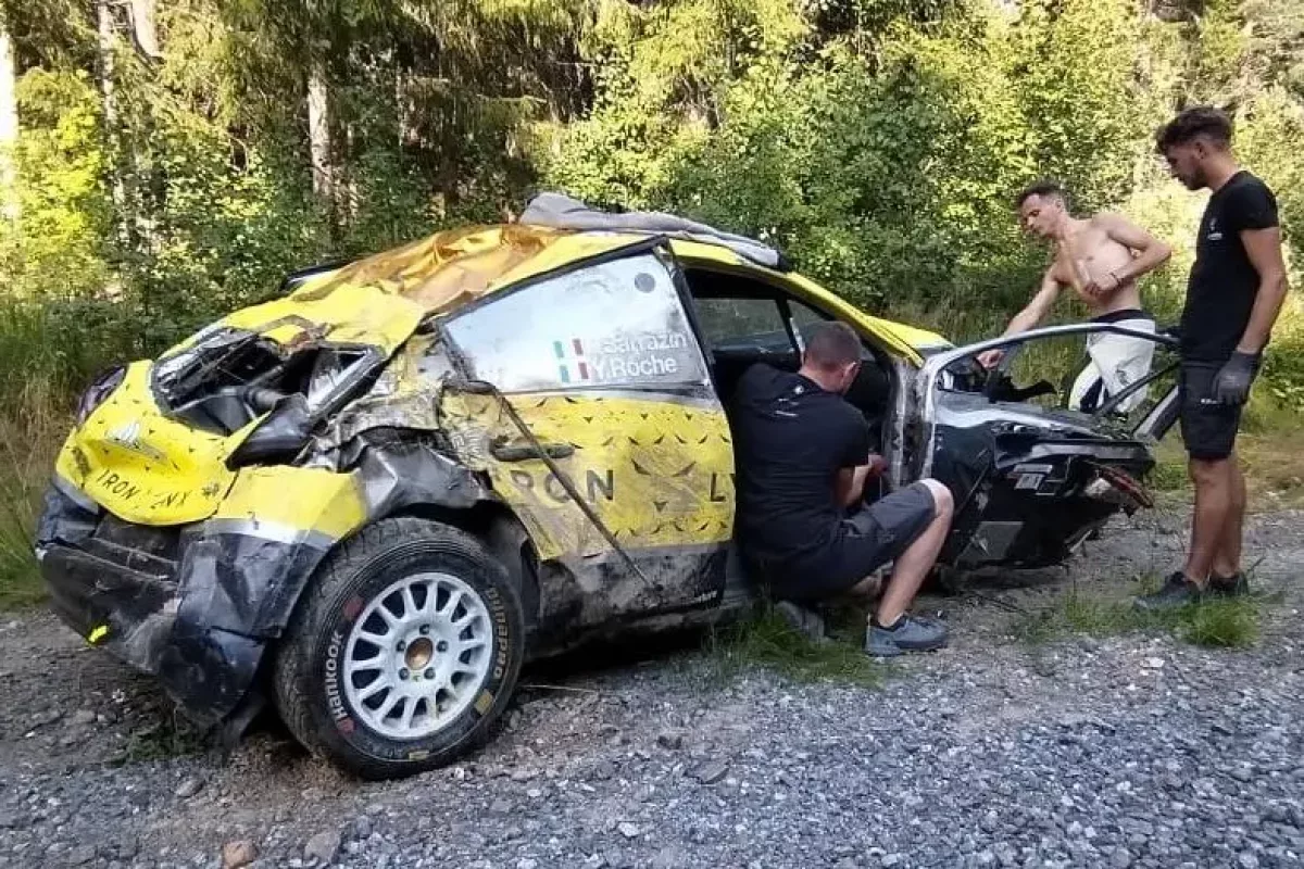 Pablo Sarrazin autója szinte teljesen megsemmisült a balesetben