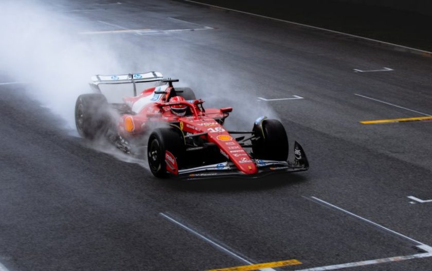 Esőáztatta Pirelli-teszt során a Ferrari és a Haas autóit