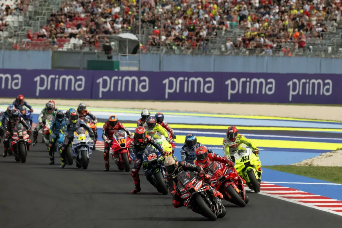 A MotoGP San Marinó-i Nagydíjának rajtrácsa