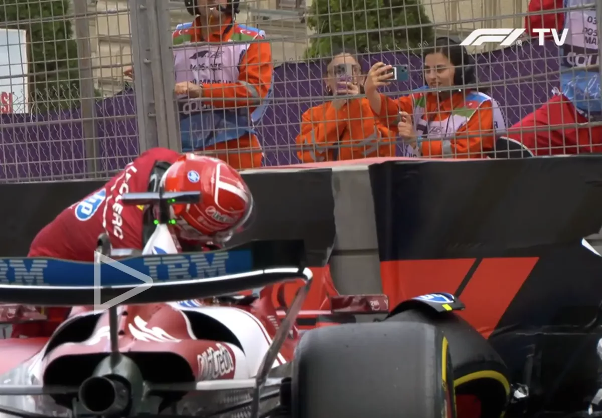 Nevetségesen amatőr módon viselkedtek Leclerc-rel a bakui pályabírók (videó)