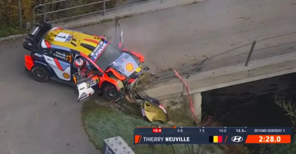 Neuville hídrombolása: Törölték a Közép-Európa Rally vasárnapjának első szakaszát