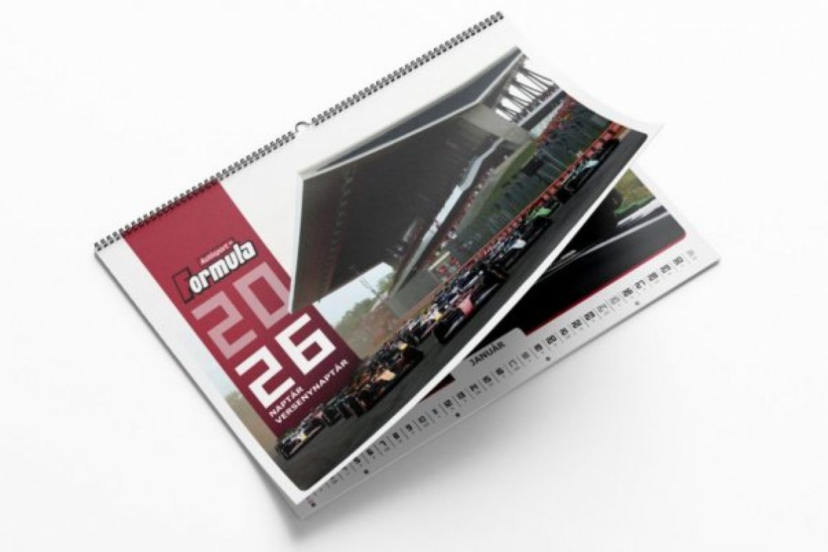 Vásárolja meg már most a 2026-os F1-es falinaptárunkat!