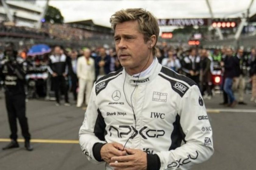 Az esetleges Hamilton miatti elvesztett bajnoki cím miatt aggódó Brad Pitt.