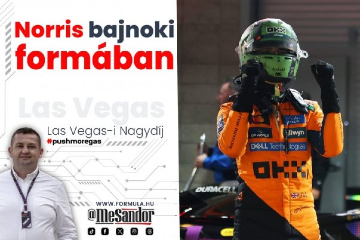 Norris ragyogó formában: Virtuális show a Vegas-i helyszínen