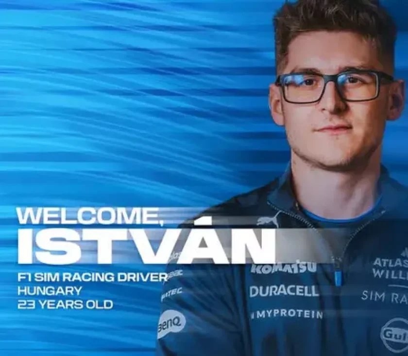 A Mercedestől a Williamshez igazolt a magyar szimulátorversenyző