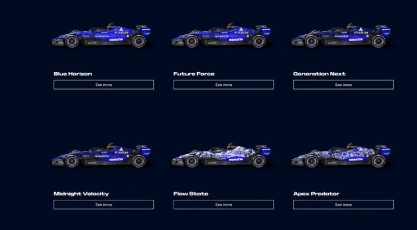 Az első 2026-os Williams F1 festésre szavazásra kerül a szurkolóknál