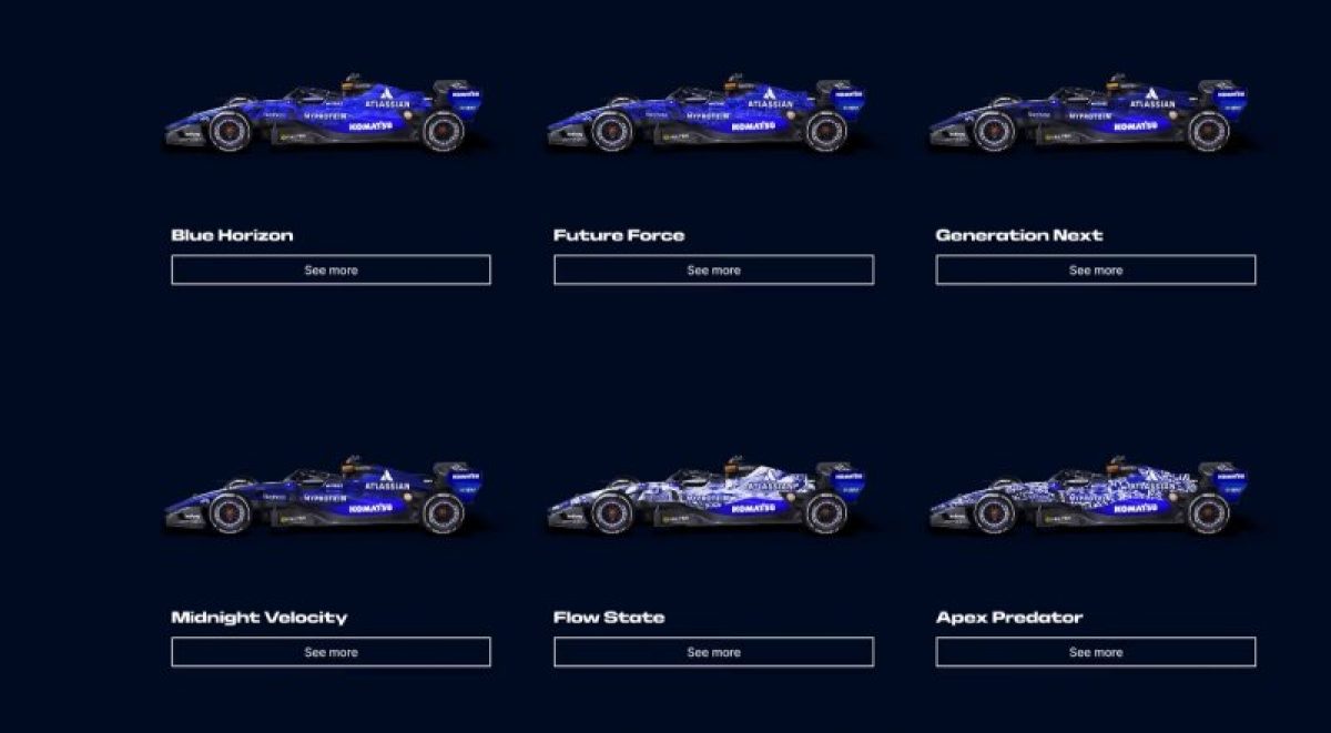 Az első 2026-os Williams F1 festésre szavazásra kerül a szurkolóknál