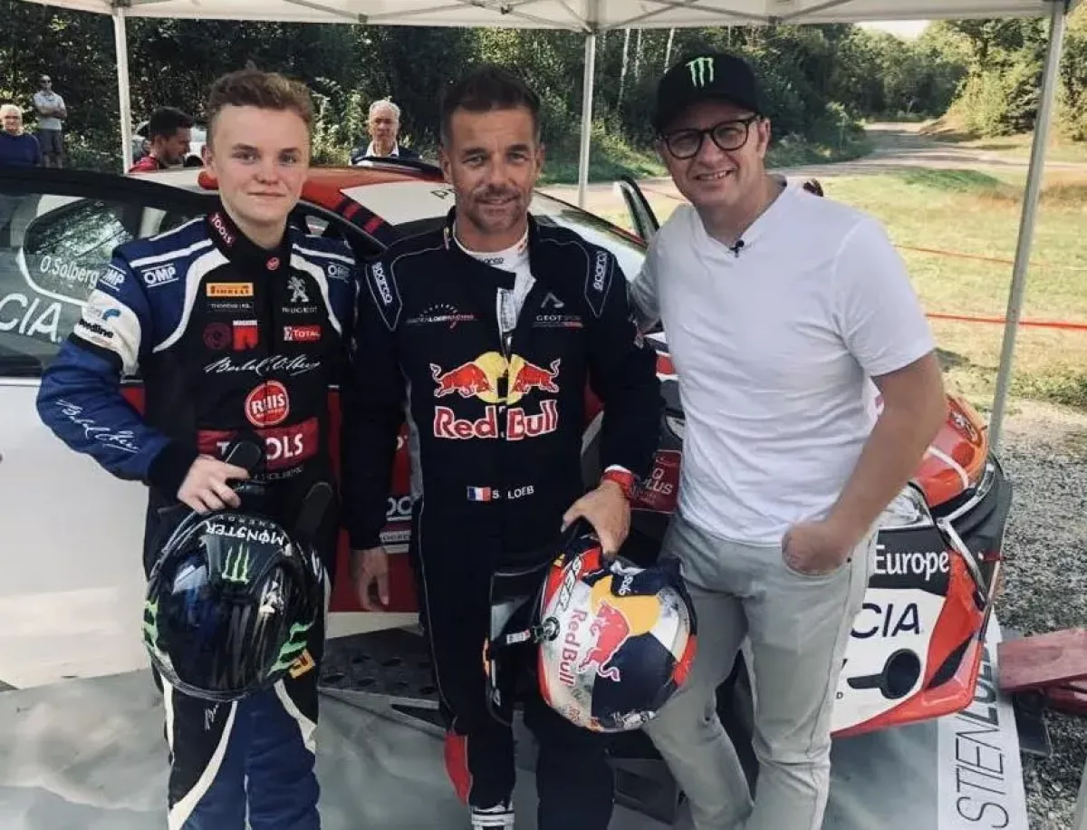 Sébastien Loeb megható üzenete Oliver Solbergnek egy régi fotóval