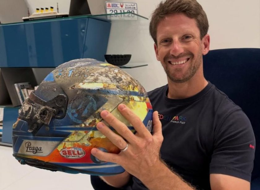 Visszatérés a múltba: Grosjean újra viselte az F1-es sisakját öt évvel balesete után