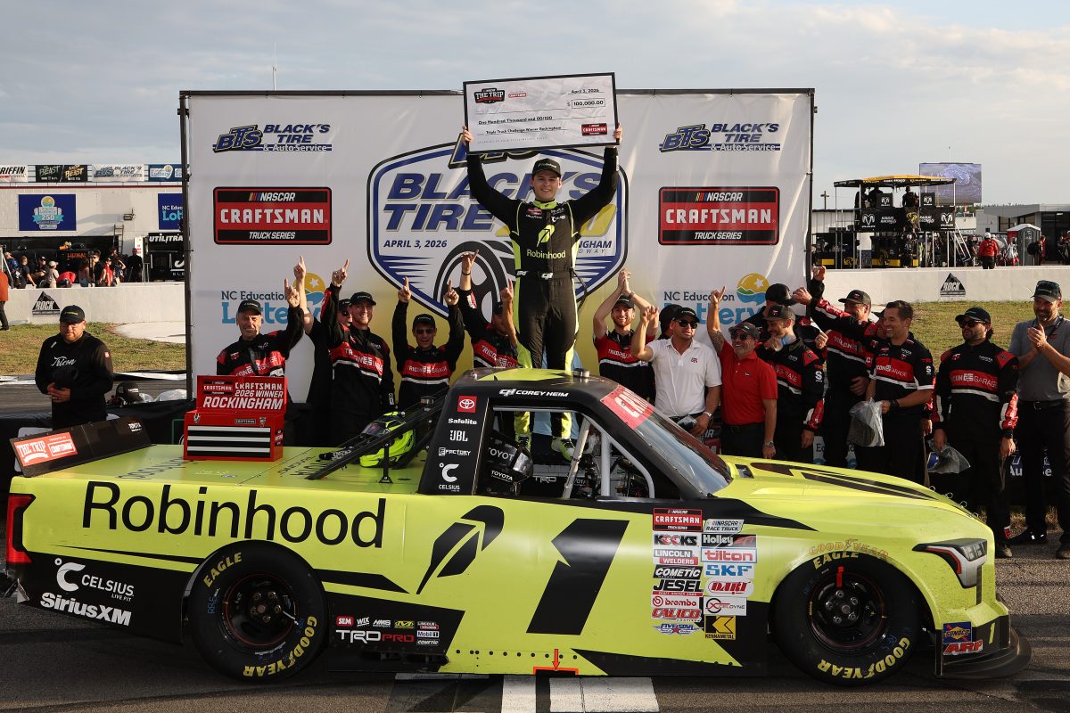 Az ultimátum az ég és a föld között: A NASCAR történelmében először egy nem jogosult versenyző vezeti az összetettet.