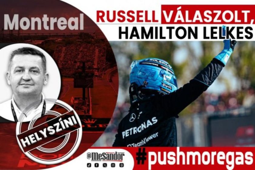 Az interjúban Russell és Hamilton közötti dinamika: Russell határozott, Hamilton lelkes